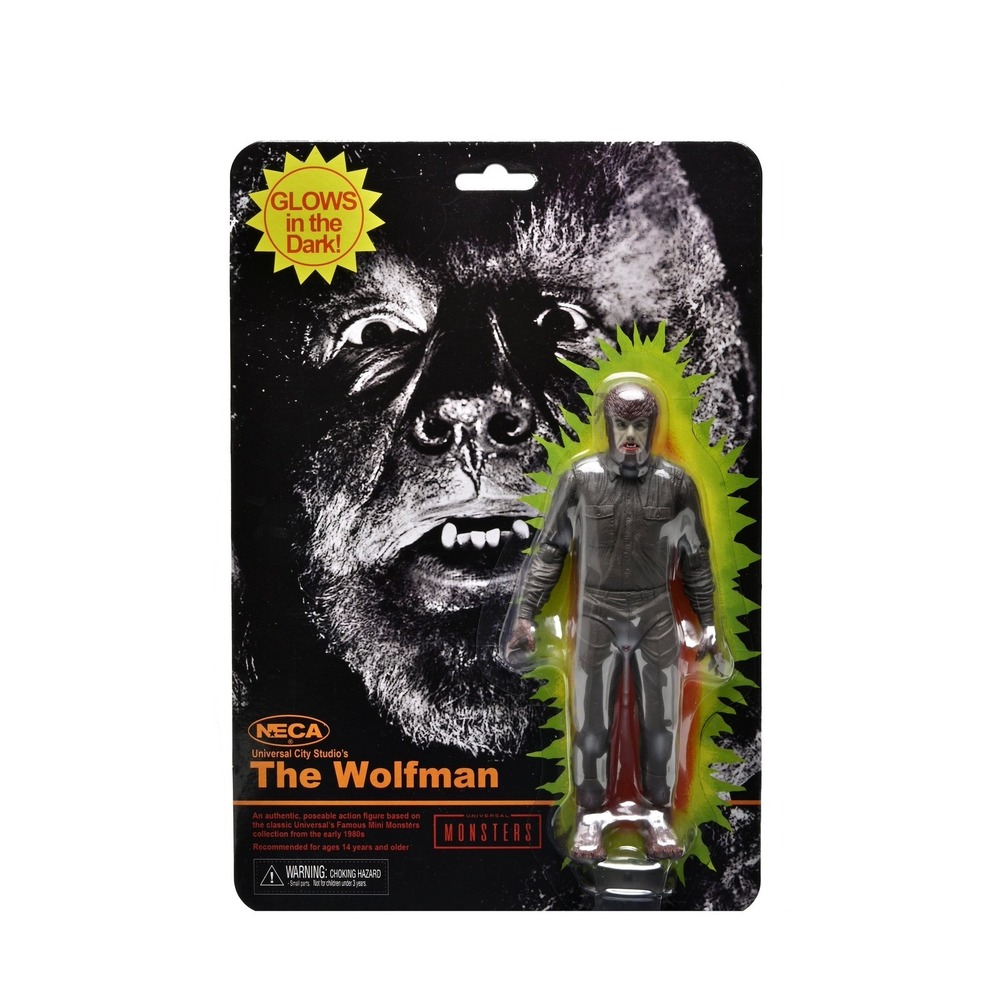 NECA - Wolfman - Universal Monsters 7.5" Glow in the Dark Retro Action Figure